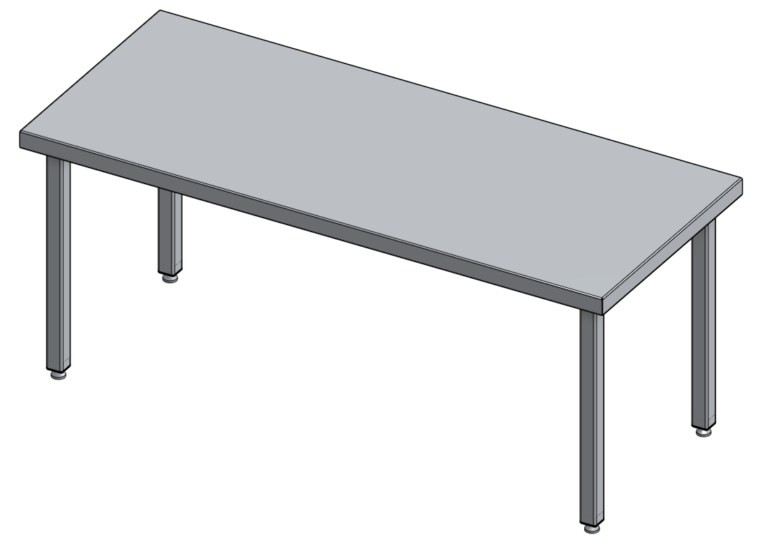 Eden Clean Environment Table, top isometric view